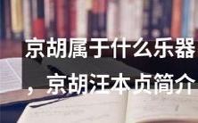 京胡是一种什么类型的乐器?探寻京胡汪本贞的音乐传承和艺术经历