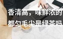 都匀毛尖,一种香气清高、味道浓鲜的绿茶,你知道吗?