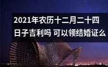 2021年农历十二月二十四日,属猪的日子,适合领取婚证吗?