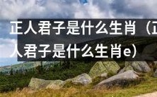 生肖上哪个属相代表正人君子?