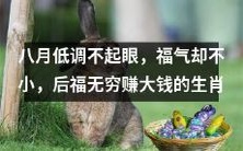 八月虽不起眼,然而福气却不小,有着无穷后福和赚取大钱的生肖!