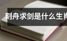 哪些生肖的行为类似于“刻舟求剑”?