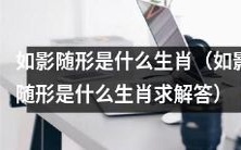 请问“如影随形”所指的是哪个生肖呢?
