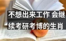 寻求长期学术探究的生肖:宁愿考研考博也不愿加入职场工作