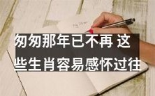 这些生肖容易陷入怀旧之情,沉醉于匆匆逝去的岁月