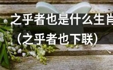 之乎者也的下联是哪一个生肖?