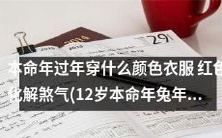 12岁兔年本命年过年时应该穿什么颜色的衣服,红色可化解煞气?