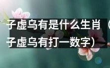 请问子虚乌有是哪个生肖并猜测这个谜语的答案是多少?