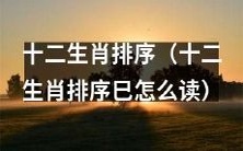 如何按照十二生肖的顺序排序?