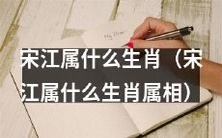 宋江的属相是什么?他是属于哪一个生肖的?