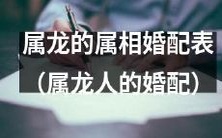 详细探究:属龙人适合与哪些属相结婚?——属龙人的婚姻匹配指南