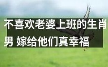 不喜欢妻子工作的属相男子,成婚后令人羡慕不已的幸福生活!