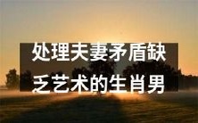 缺乏夫妻矛盾处理艺术的生肖男应该如何应对?