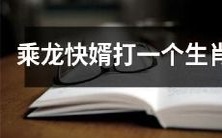 乘龙快婿:请你猜猜我将要打哪一个生肖?