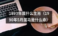 1893年出生的人属于哪个生肖?1990年5月出生的人属马,那么在1893年属什么命呢?