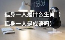 关于“孤身一人”的探讨:到底哪个生肖更倾向于孤独?而“孤身一人”究竟是一种成语还是仅仅是一个说法?