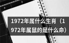 你知道1972年出生的人属于哪个生肖吗?(What Chinese Zodiac Animal Represents Those Born in 1972?)