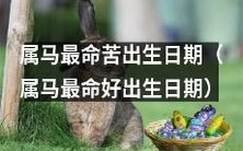 究竟哪个月份出生的属马人最命苦?