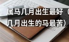 属马的几月份出生最有利