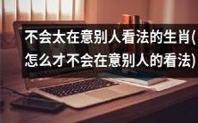如何摆脱对别人看法的过度关注,成为自信的、不受生肖限制的人?