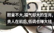 不大胆却福气广,贵人前后助一方,低调行事也能博大财富——这是哪个生肖?