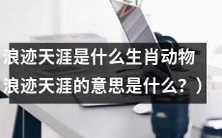 生肖解密:浪迹天涯的动物形象是什么?浪迹天涯的含义是什么?