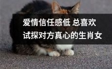 具有低爱情信任感,总是试图探究伴侣真心的性格特质明显的十二生肖女人
