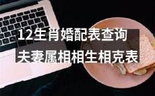 查询:根据12生肖属相的相生相克关系,查询夫妻婚配表