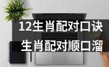 十二生肖配对的简便方法——生肖配对的顺口溜
