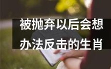 被抛弃后积极反击的坚韧生肖,你是其中哪一个?