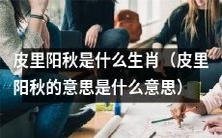 请问皮里阳秋指的是哪一个生肖呢?同时,请问能给我解释一下皮里阳秋的意义是什么吗?