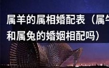 在婚姻中寻找完美匹配:由属羊的属相婚配表揭示的属牛和属兔是否适合的考察