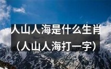 哪个生肖代表着“人山人海”这个词语的意义?