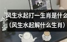 掀起波澜的元素组合 - 风生水起,指向哪个生肖?