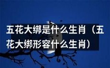 究竟哪种生肖适合用“五花大绑”来形容?