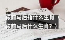鞍前马后这个成语的具体含义是什么生肖?