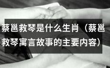 根据蔡邕救琴寓言所述,能否推断其所属生肖?