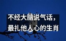 不上脑的口出狂言:哪个生肖最容易刺伤他人的心灵深处?