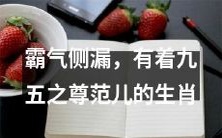 人人心中皆知:拥有着颇具皇帝范儿的九五之尊气度的压倒性生肖角色