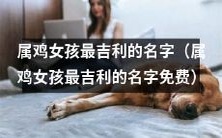 属鸡女孩最吉利的名字推荐和解释