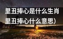 请问里丑捧心指的是哪个属相的生肖?