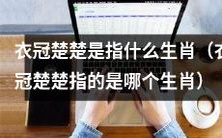 请问衣冠楚楚一词是用来形容哪种生肖的?