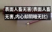 揭示表面人畜无害,背后内心却暗流涌动的真相