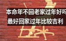 为避开本命年厄运,最好选择回老家过年,这样才容易获得更多的吉利和好运