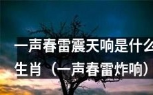 哪个生肖会在春雷炸响时发出震天巨响的声音?