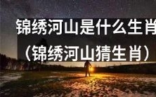 猜猜锦绣河山是属于哪个生肖的,让你的猜测变得生动有趣!