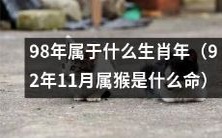 在1998年,哪个生肖占据了主导地位?对于那些在1992年11月出生的属猴人而言,他们命运怎样?