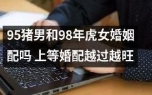 探究婚姻配对的秘密:95年猪男与98年虎女是否合拍?最新研究表明,上等婚配越来越为人们所青睐,这对年龄相差三岁的宝宝们的婚姻是否会越过海啸山丘,蓬勃发展?