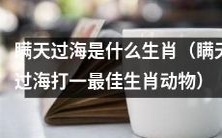 想知道瞒天过海打一最佳生肖动物是哪个吗?