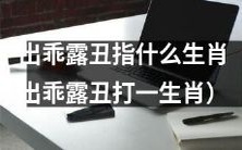 在中国十二生肖中,哪一个生肖与“出乖露丑”有关?